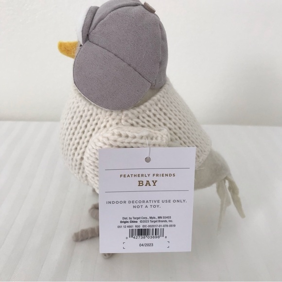 Target Wondershop Featherly Friends Bay Fabric Bird Figurine NWT 2023 6.25" - Picture 5 of 12